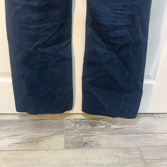 Free People CRVY 2nd Ave One Piece Denim Jumpsuit Backless Curvy Dark Wash 8 - Picture 6 of 12